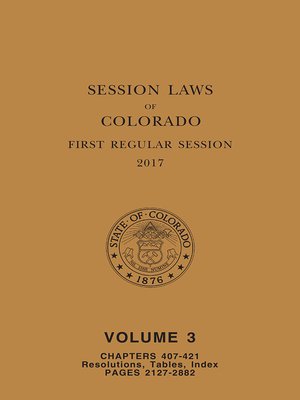 cover image of Colorado Session Laws